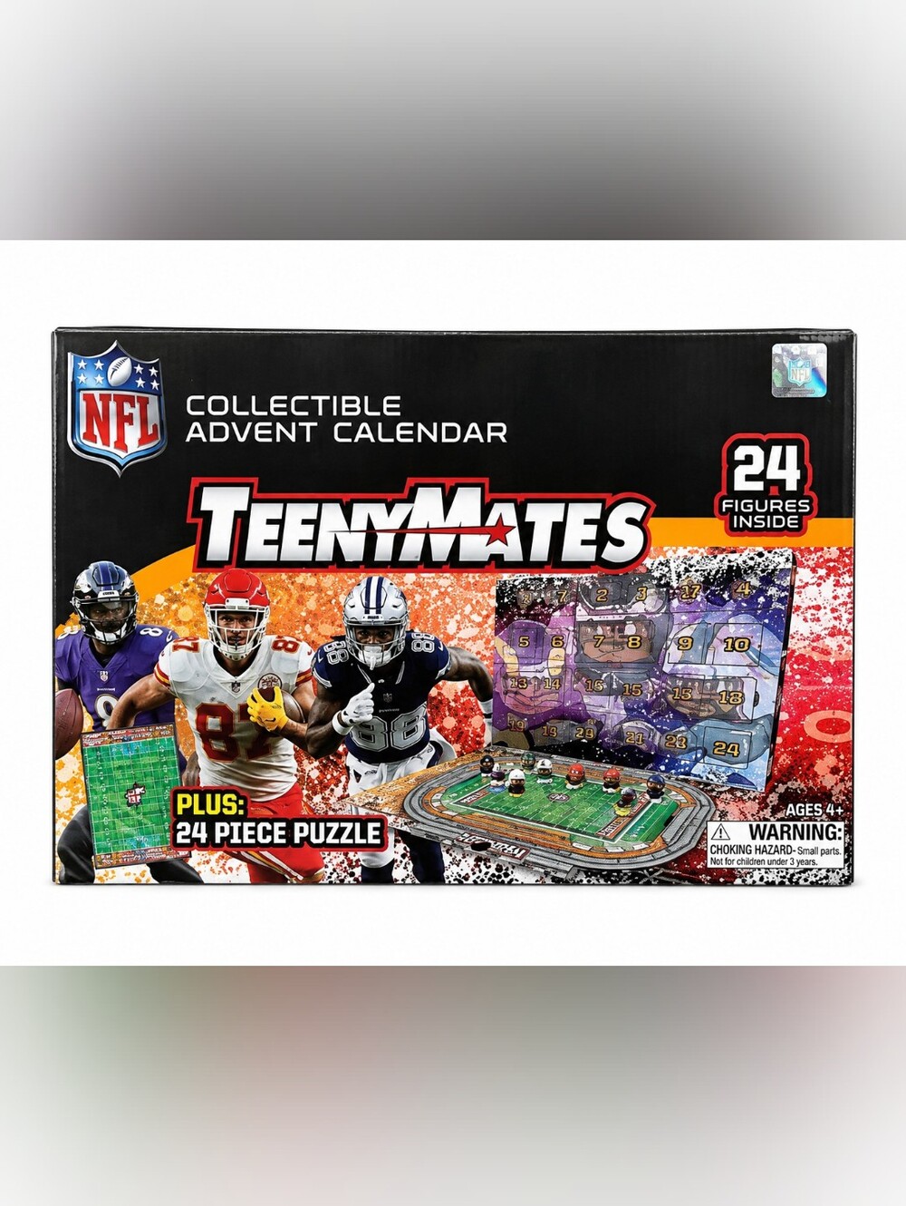 NFL TeenyMates Advent Calendar Party Animal 24 Figures NIB Licensed Collectible